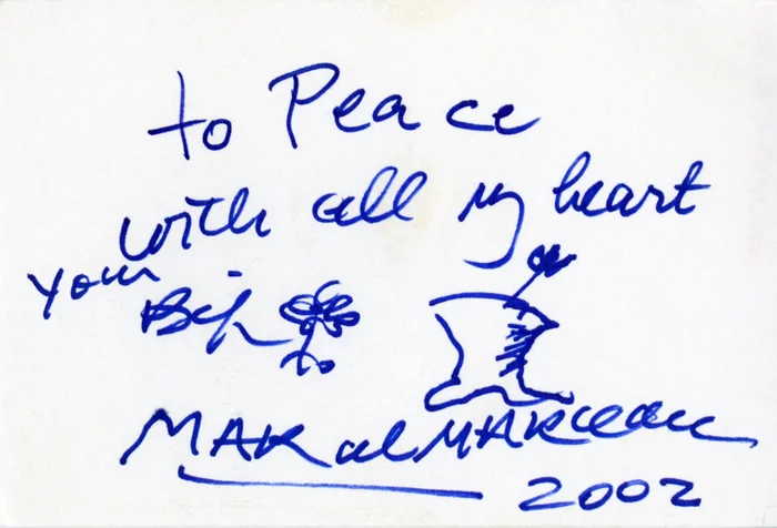 Marcel Marceau autograph