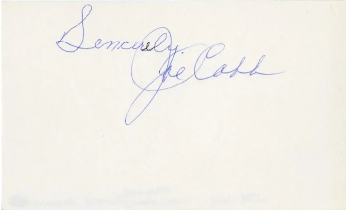 Joe Cobb autograph
