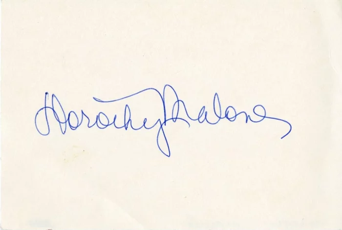 Dorothy Malone autograph