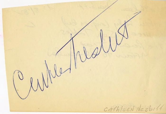 Cathleen Nesbitt autograph