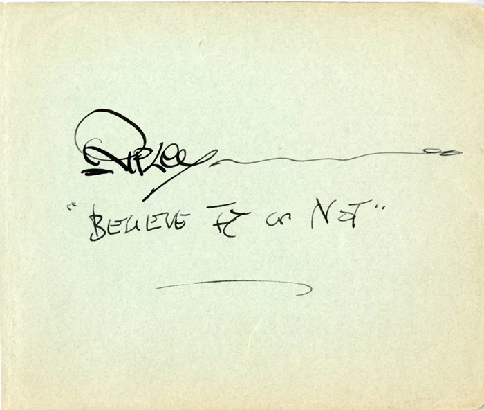 Robert Ripley autograph