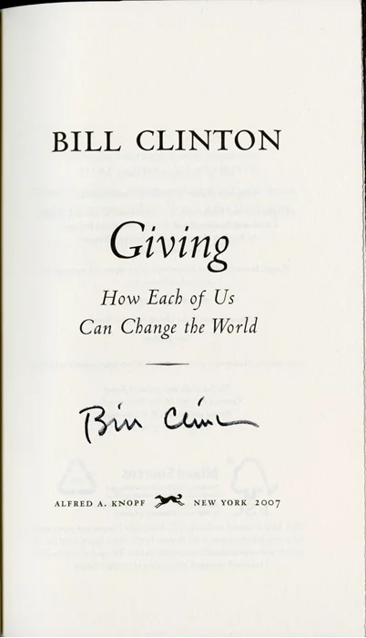 Bill Clinton autograph