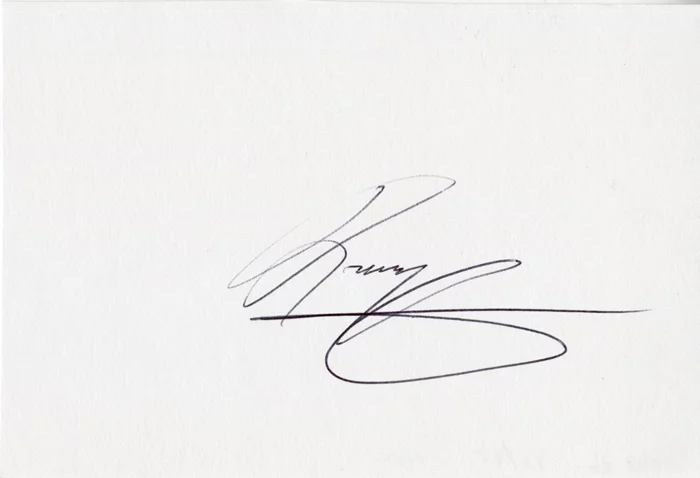 Kenny G autograph