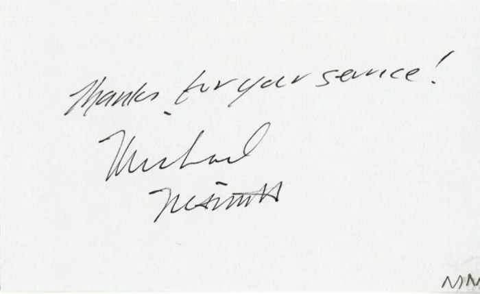Mike Nesmith autograph
