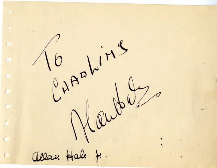 Alan Hale autograph