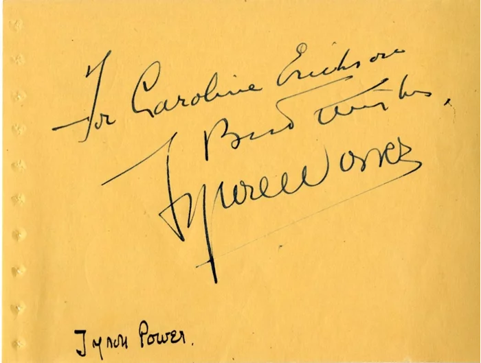 Tyrone Power autograph