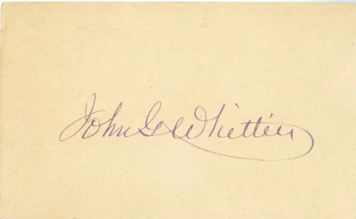 John Greenleaf Whittier autograph