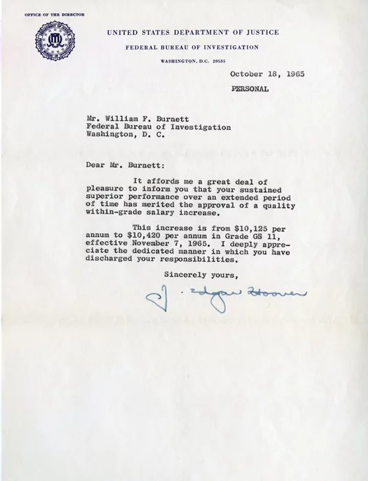 J. Edgar Hoover autograph
