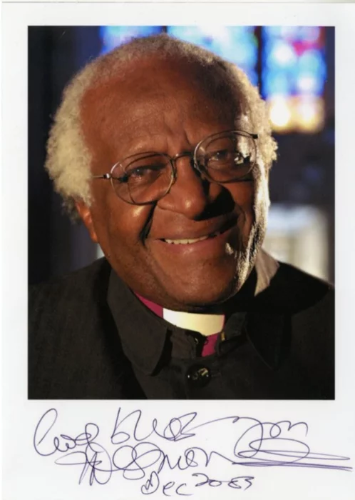 Desmond Tutu autograph