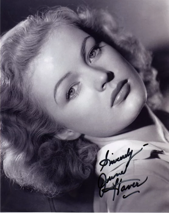 June Haver autograph