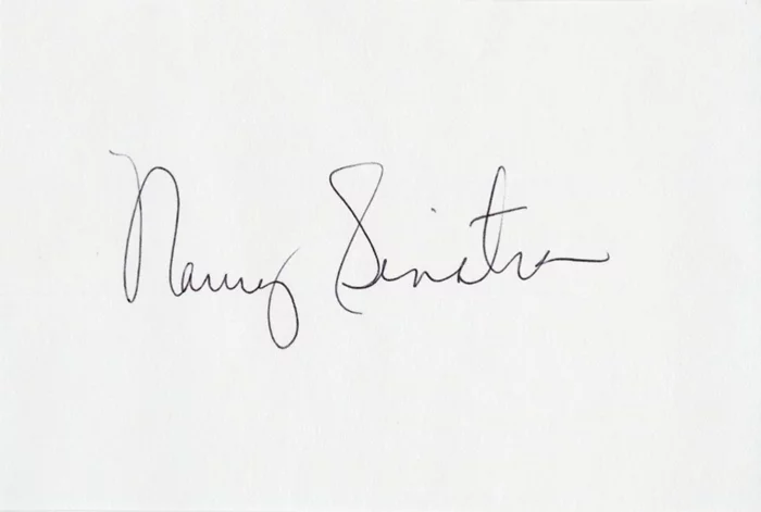 Nancy Sinatra autograph