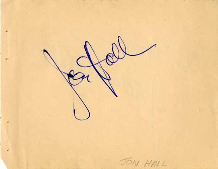 Jon Hall autograph