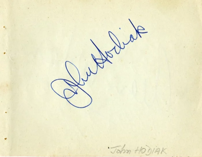 John Hodiak autograph