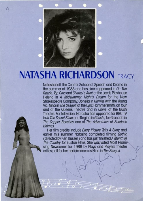 Natasha Richardson autograph