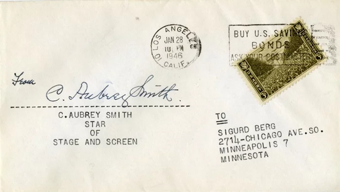 C. Aubrey Smith autograph