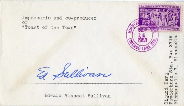 Ed Sullivan autograph