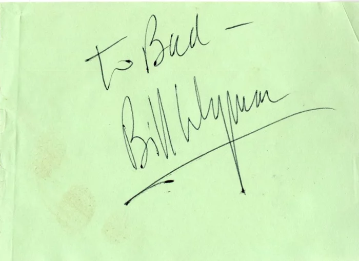 Bill Wyman autograph