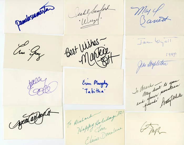 Actress Signature Lot autograph