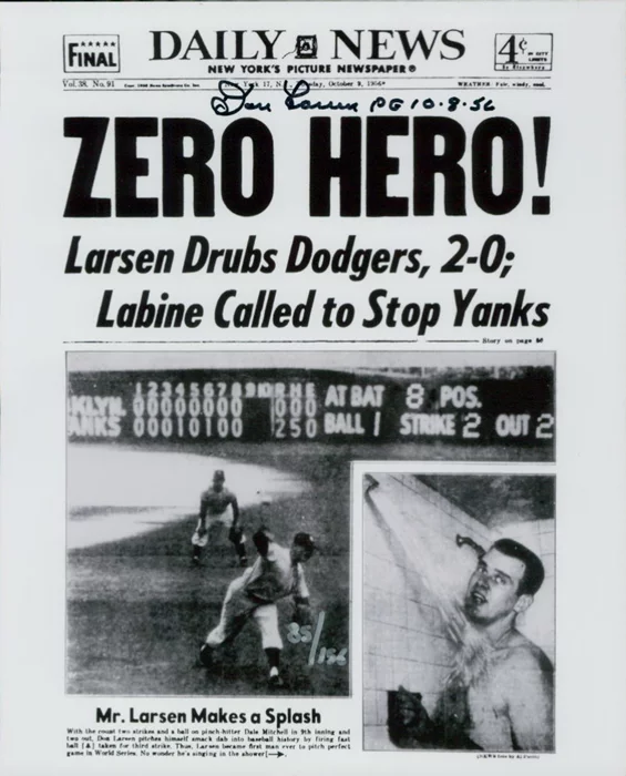 Don Larsen autograph