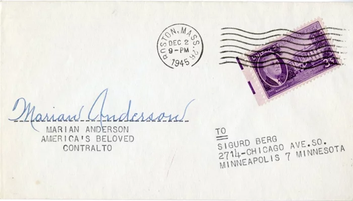 Marian Anderson autograph