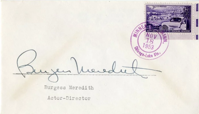 Burgess Meredith autograph