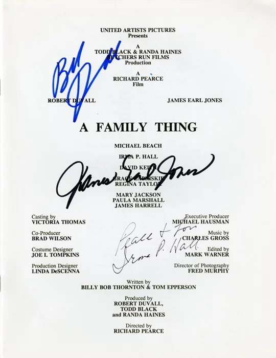 A Family Thing autograph