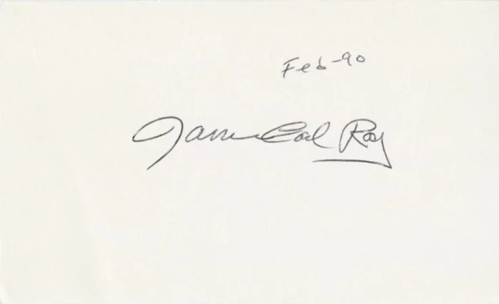 James Earl Ray autograph