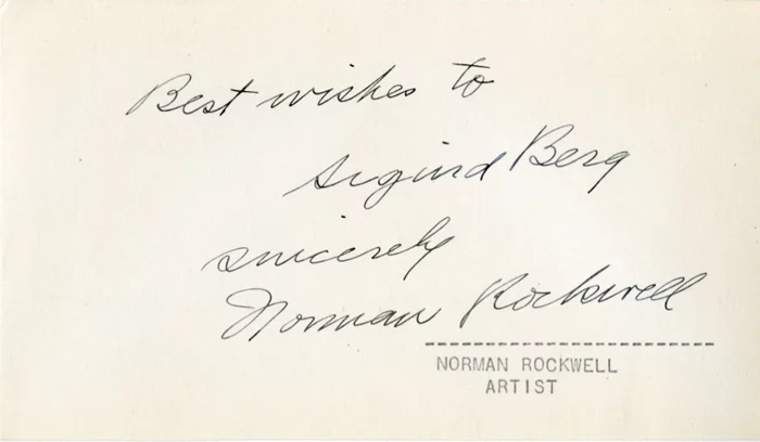 Norman Rockwell autograph