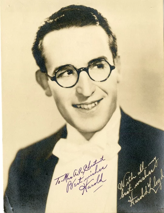 Harold Lloyd autograph