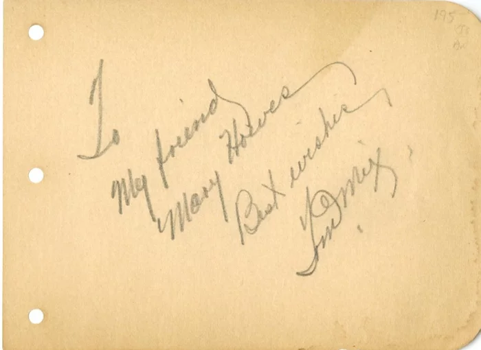 Tom Mix autograph