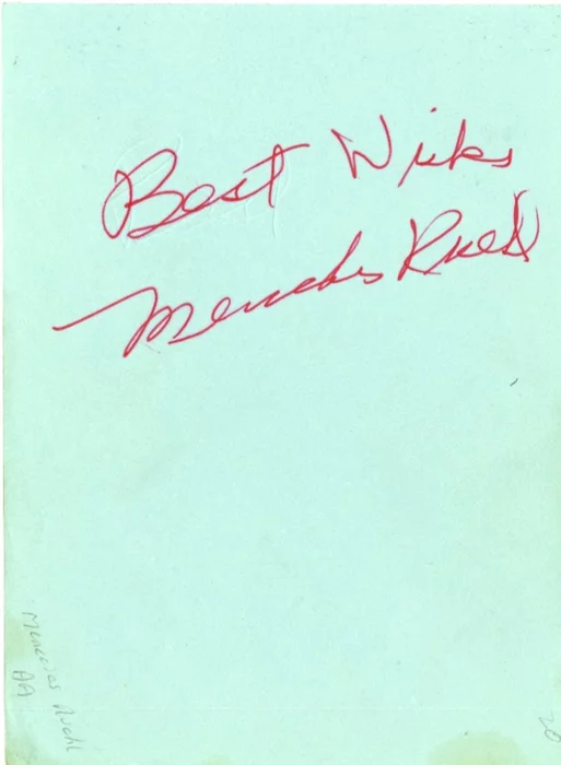 Mercedes Ruehl autograph