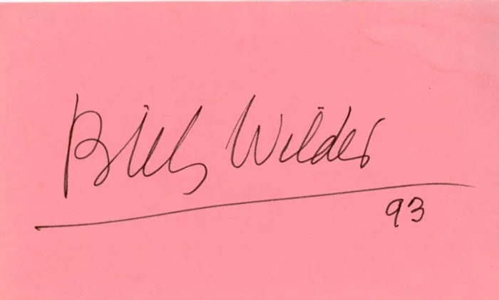Billy Wilder autograph