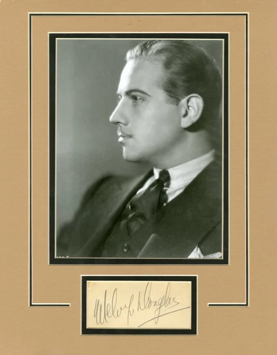 Melvyn Douglas autograph
