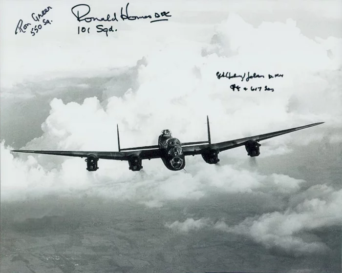 Lancaster Bomber Pilots autograph