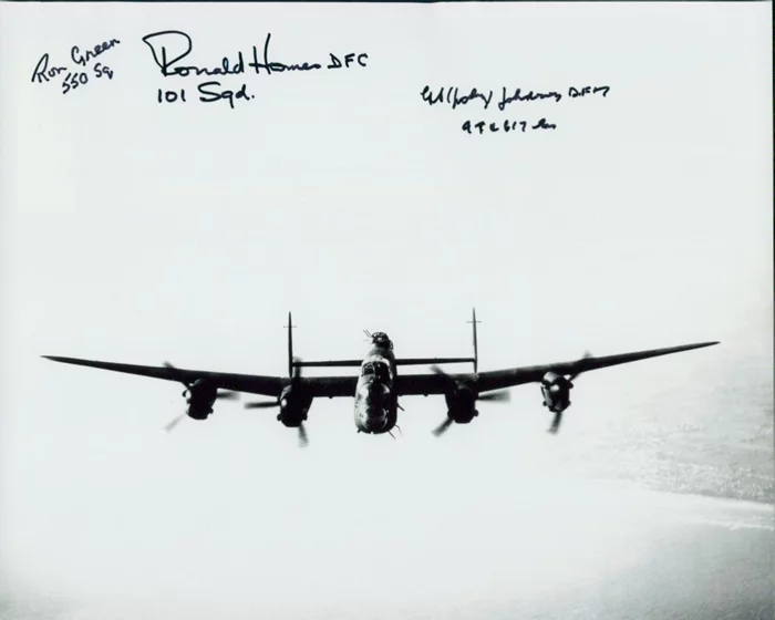 Lancaster Bomber Pilots autograph