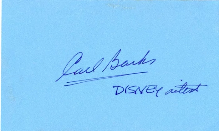 Carl Barks autograph