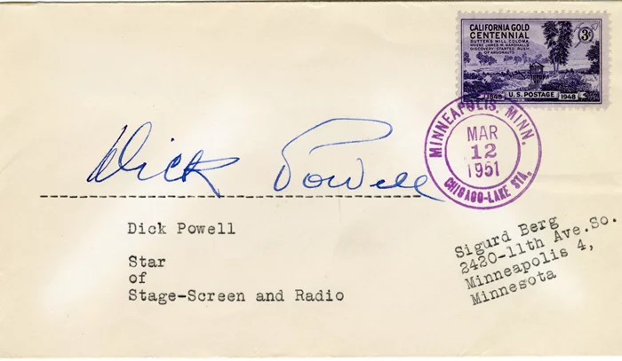 Dick Powell autograph