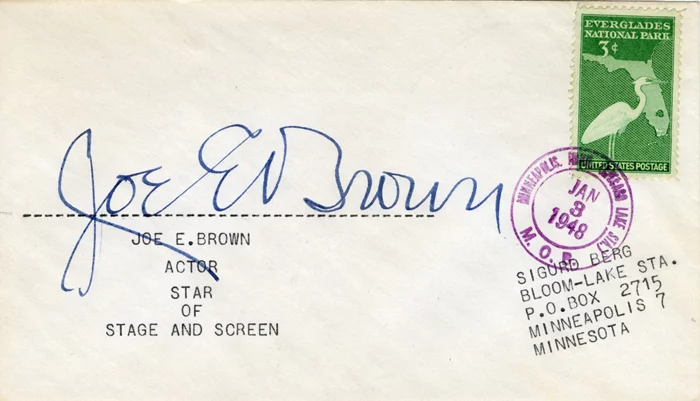 Joe E. Brown autograph