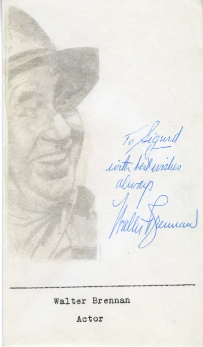 Walter Brennan autograph