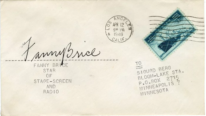 Fanny Brice autograph