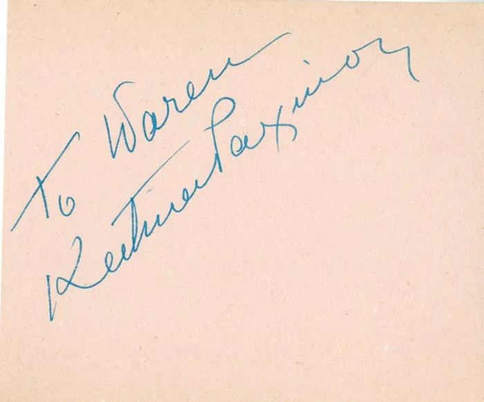 Katina Paxinou autograph