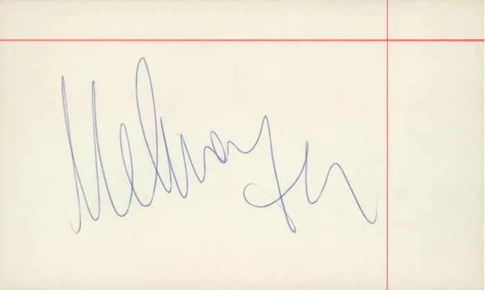 Melina Mercouri autograph