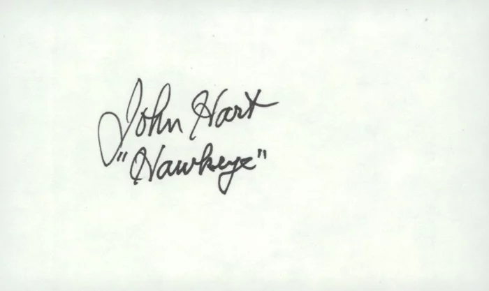 John Hart autograph