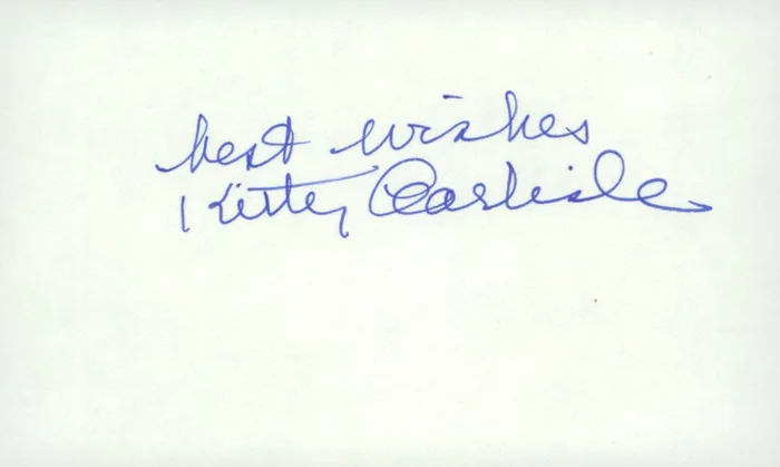 Kitty Carlisle autograph
