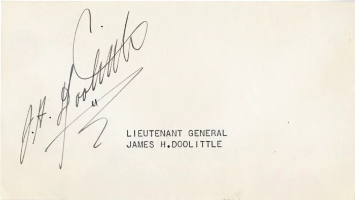 James H. Doolittle autograph