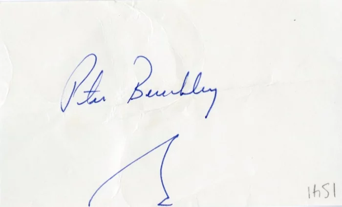 Peter Benchley autograph