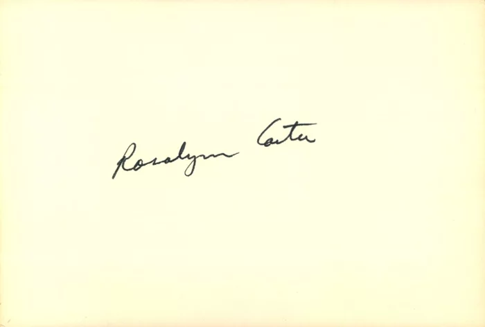 Rosalynn Carter autograph