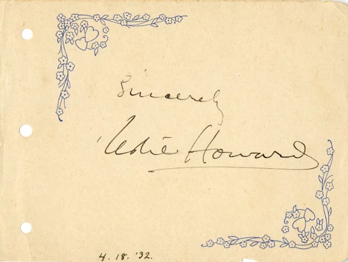 Leslie Howard autograph