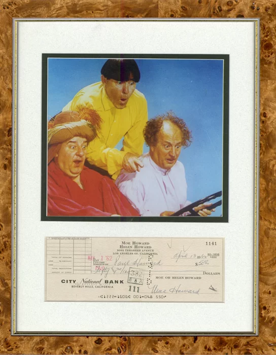 Moe Howard autograph