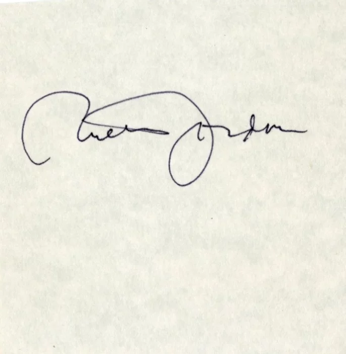 Ruth Gordon autograph